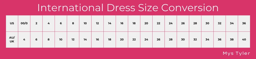 International Dress Size Conversion